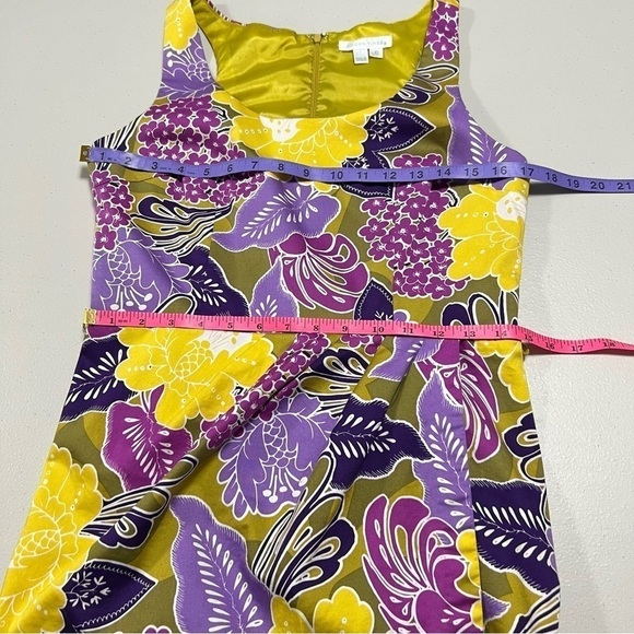 London Times Floral Faux Wrap Sleeveless Dress - Picture 7 of 9